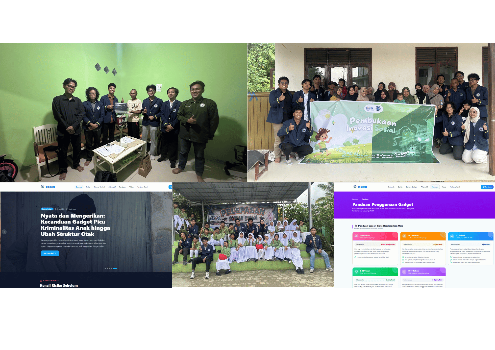 Edukasi Mengenai Bahaya Gadget Elektronik untuk Anak-Anak Berbasis Website dan Video di RT 045 Kelurahan Karang Joang, Kota Balikpapan